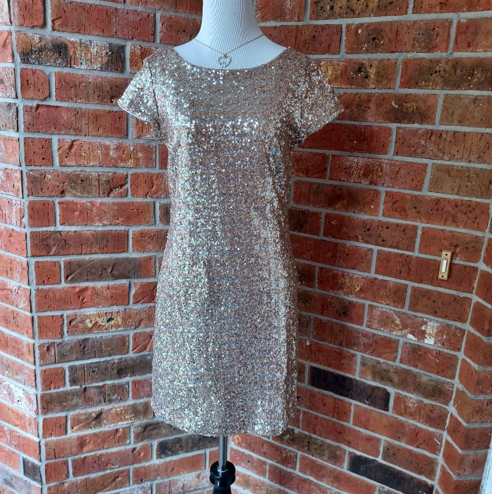 Gold sequence dress